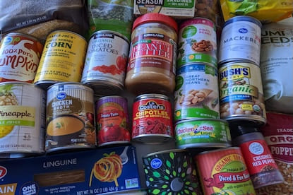 jars of preserved food on a pantry shelf