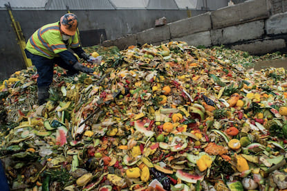 leftover food on plates in restaurant